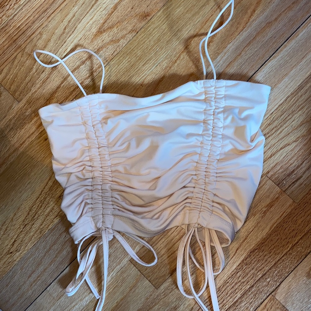 Scrunched front and back cropped tank
